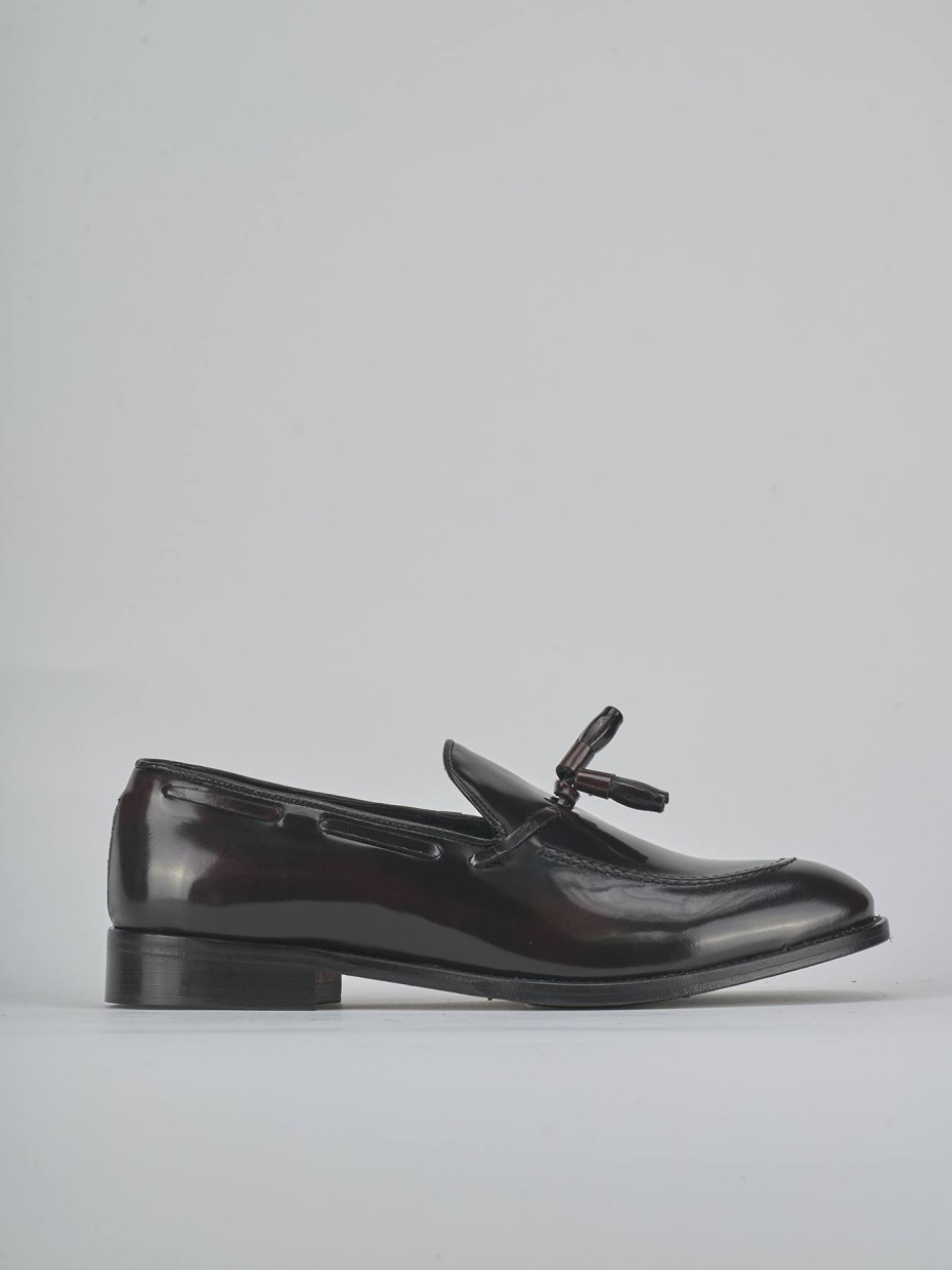 Mocasines burdeos cuero