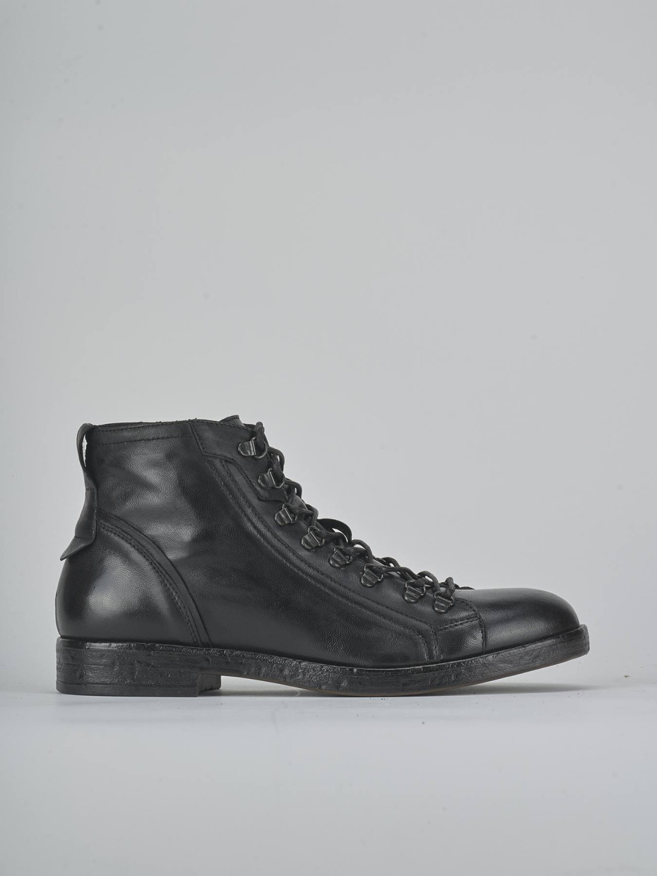 Botas militares negro cuero