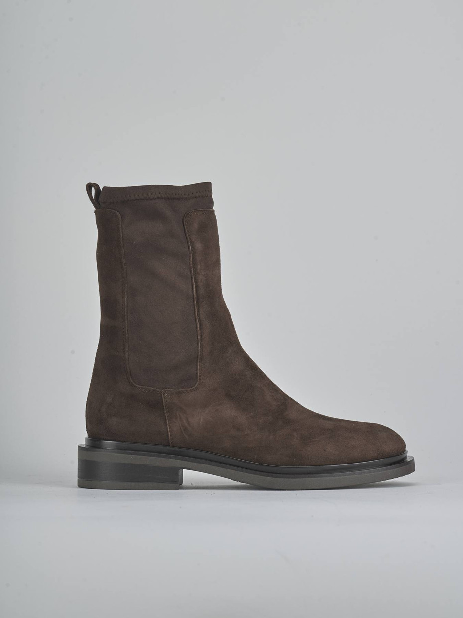 Stivaletti tacco 3cm camoscio testa