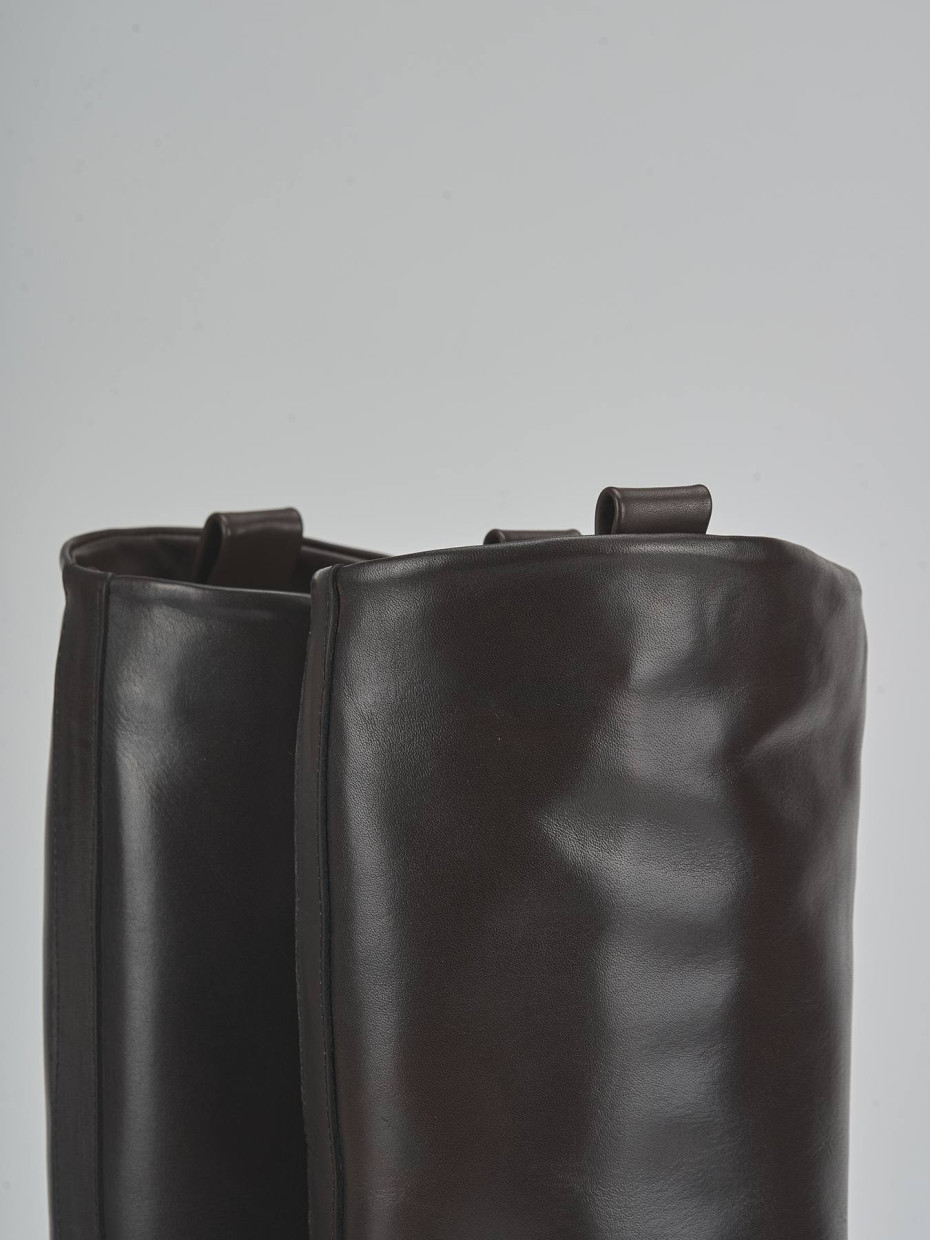 Stivali tacco 3cm pelle testa