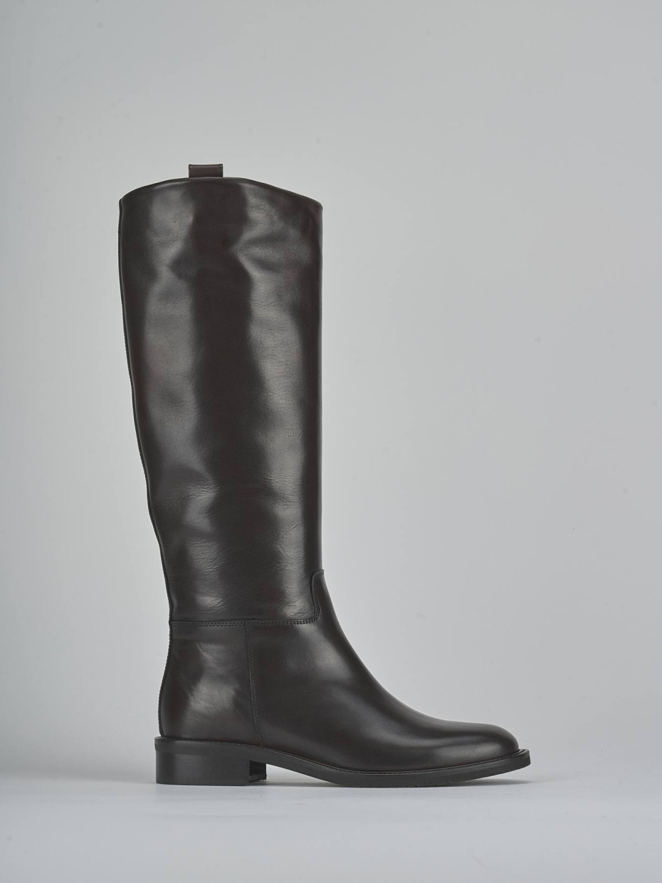 Stivali tacco 3cm pelle testa