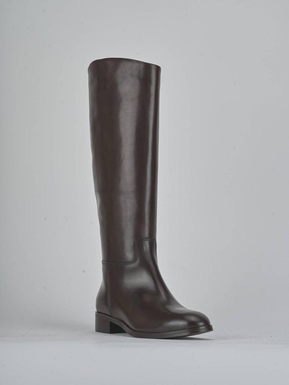 Stivali tacco 3cm pelle testa