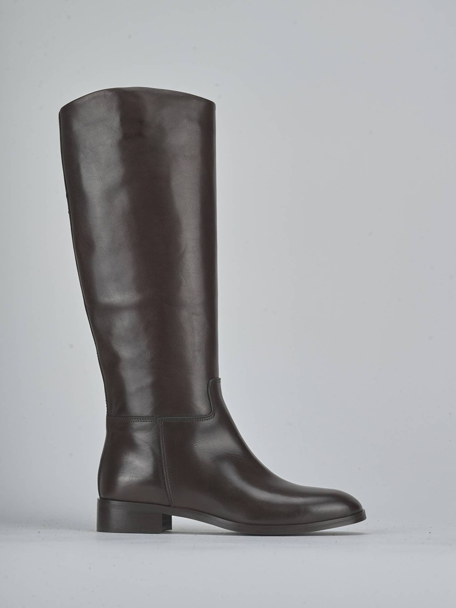 Stivali tacco 3cm pelle testa