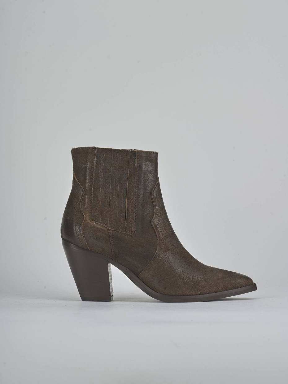 Stivaletti tacco 9cm camoscio testa