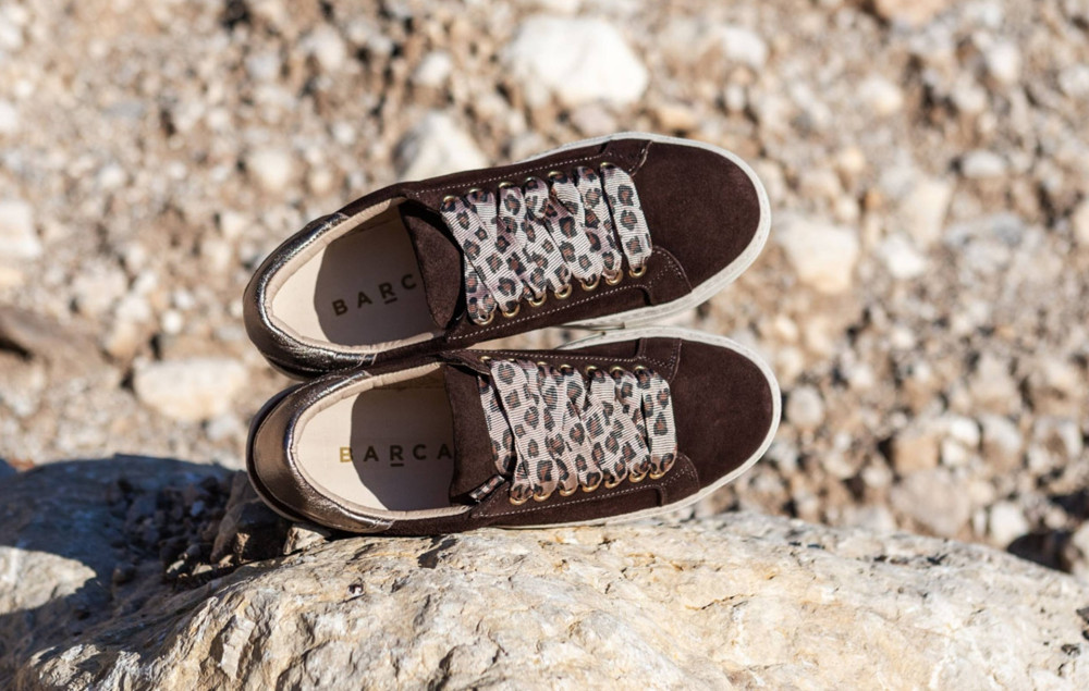 Zapatillas deportivas marrón oscuro ante