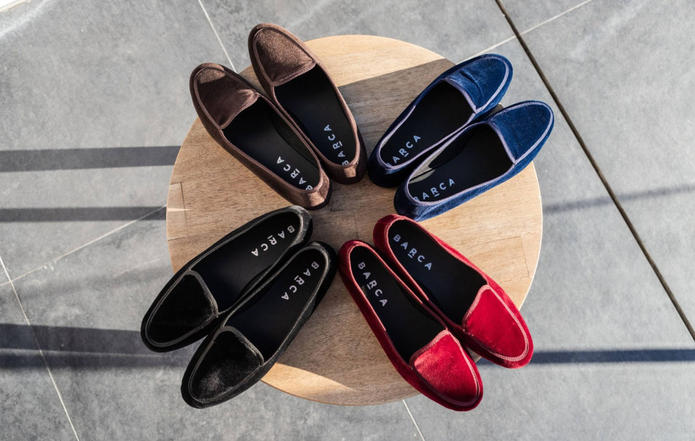 Flat shoes heel 1 cm blu velvet