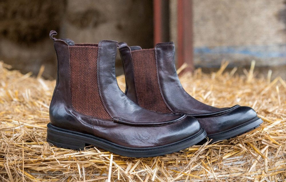 Botines marrón oscuro cuero