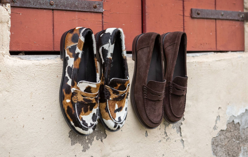 Mocasines tacón 2 cm marrón oscuro ante