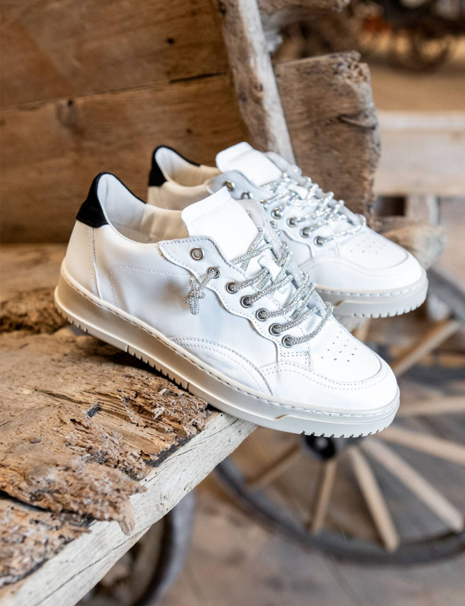 Sneakers pelle bianco