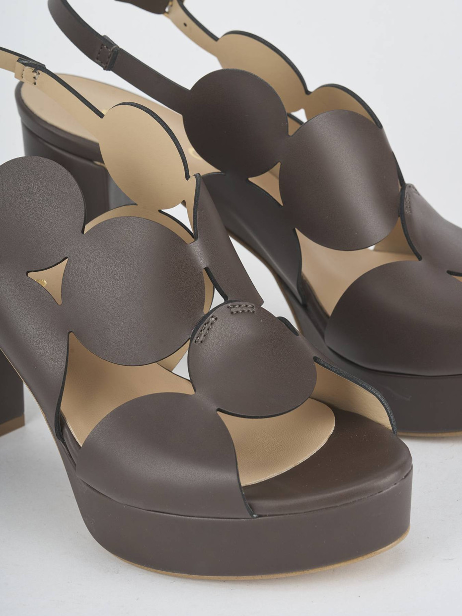 Sandali tacco 9cm pelle testa