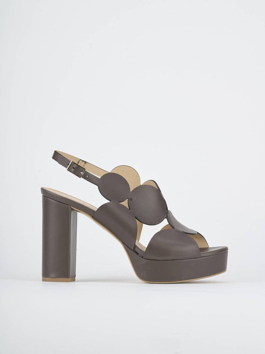 Sandali tacco 9cm pelle testa