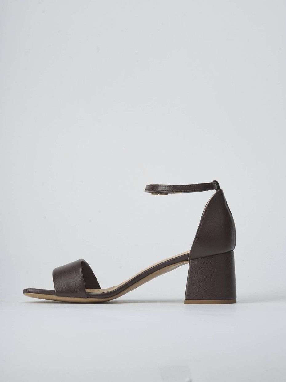 Sandali tacco 6cm pelle testa