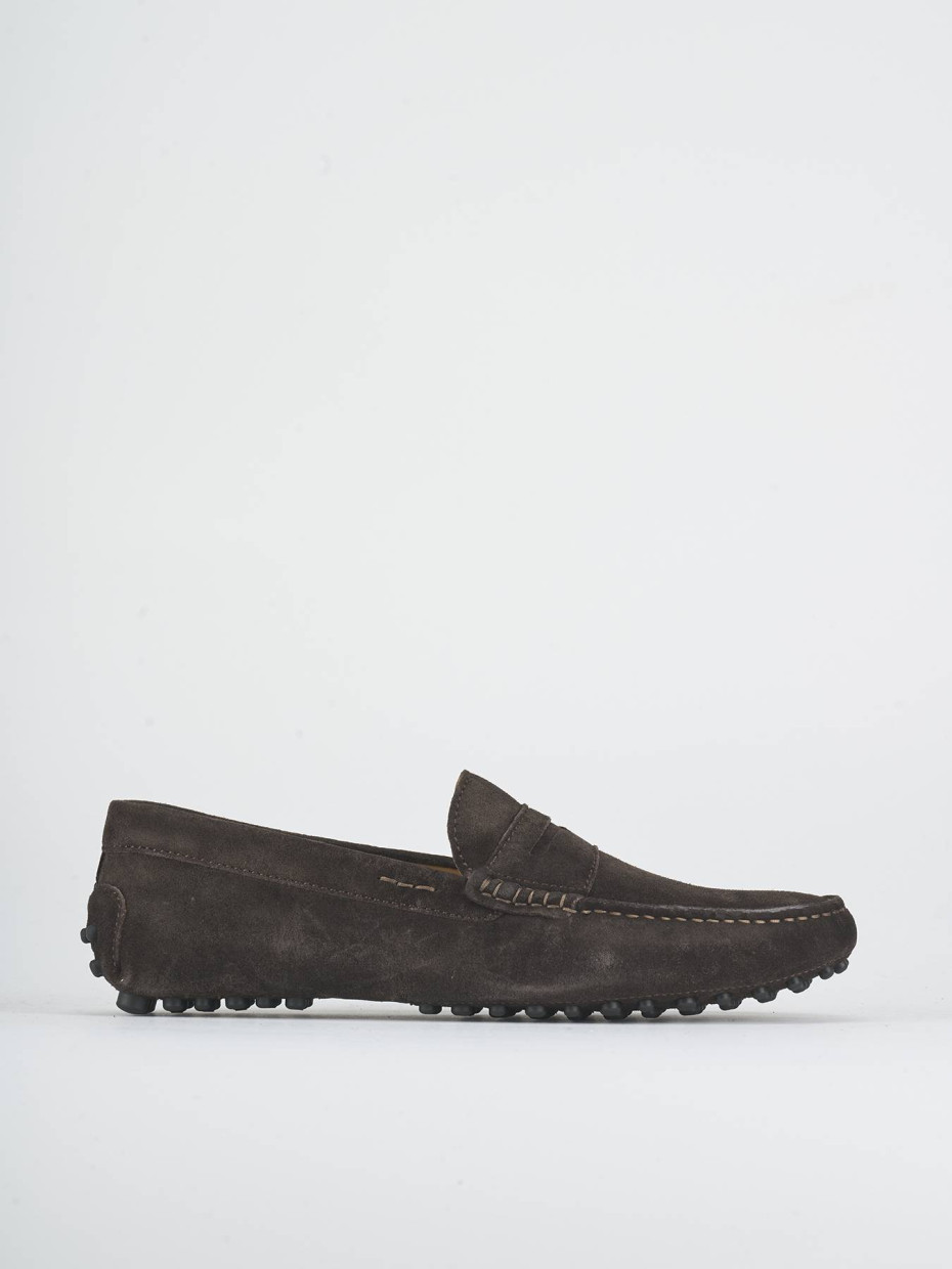 Loafers dark brown suede