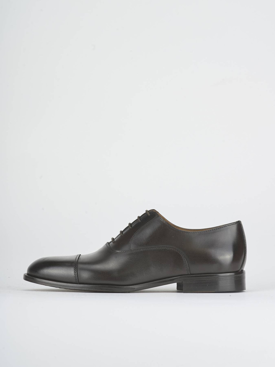 Lace-up shoes dark brown leather