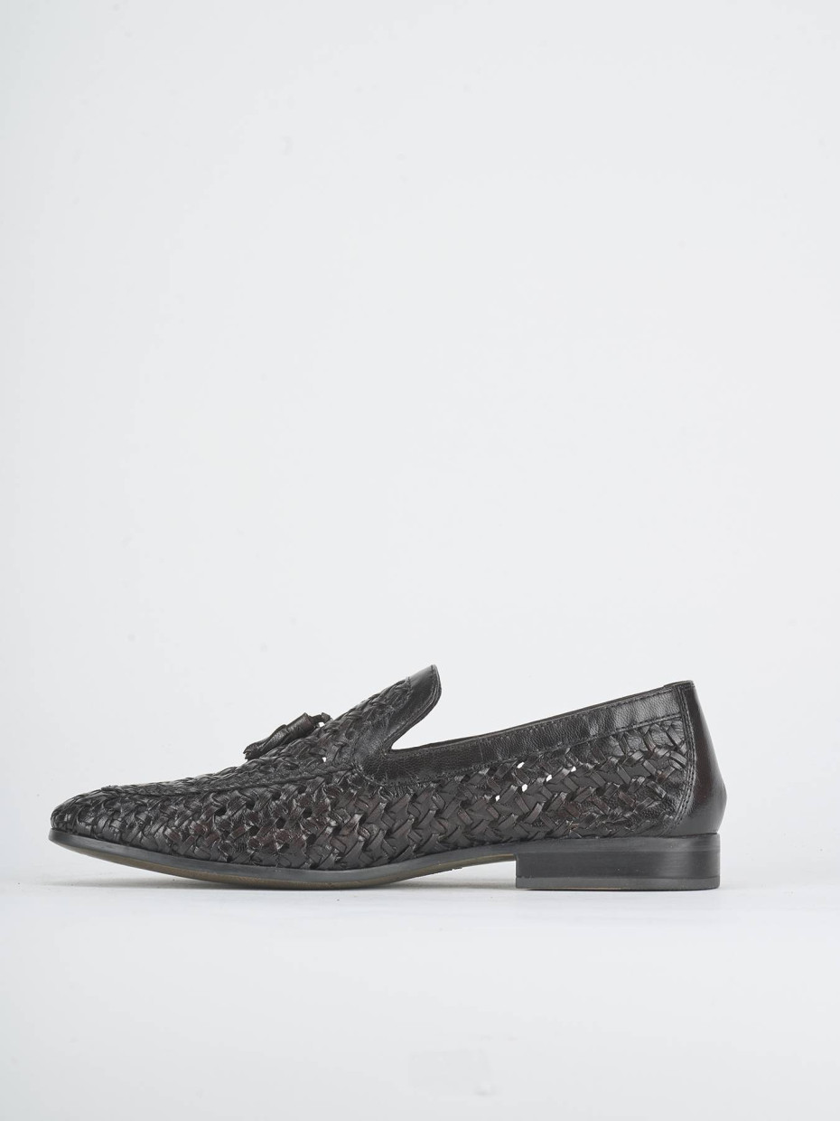 Mocasines marrón oscuro cuero