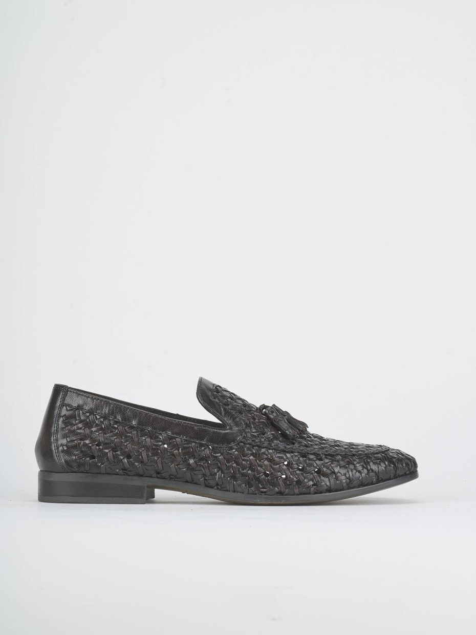 Mocasines marrón oscuro cuero