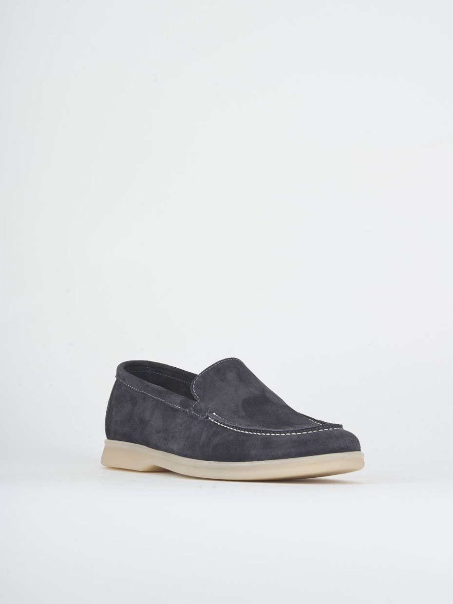 Mocasines azul ante