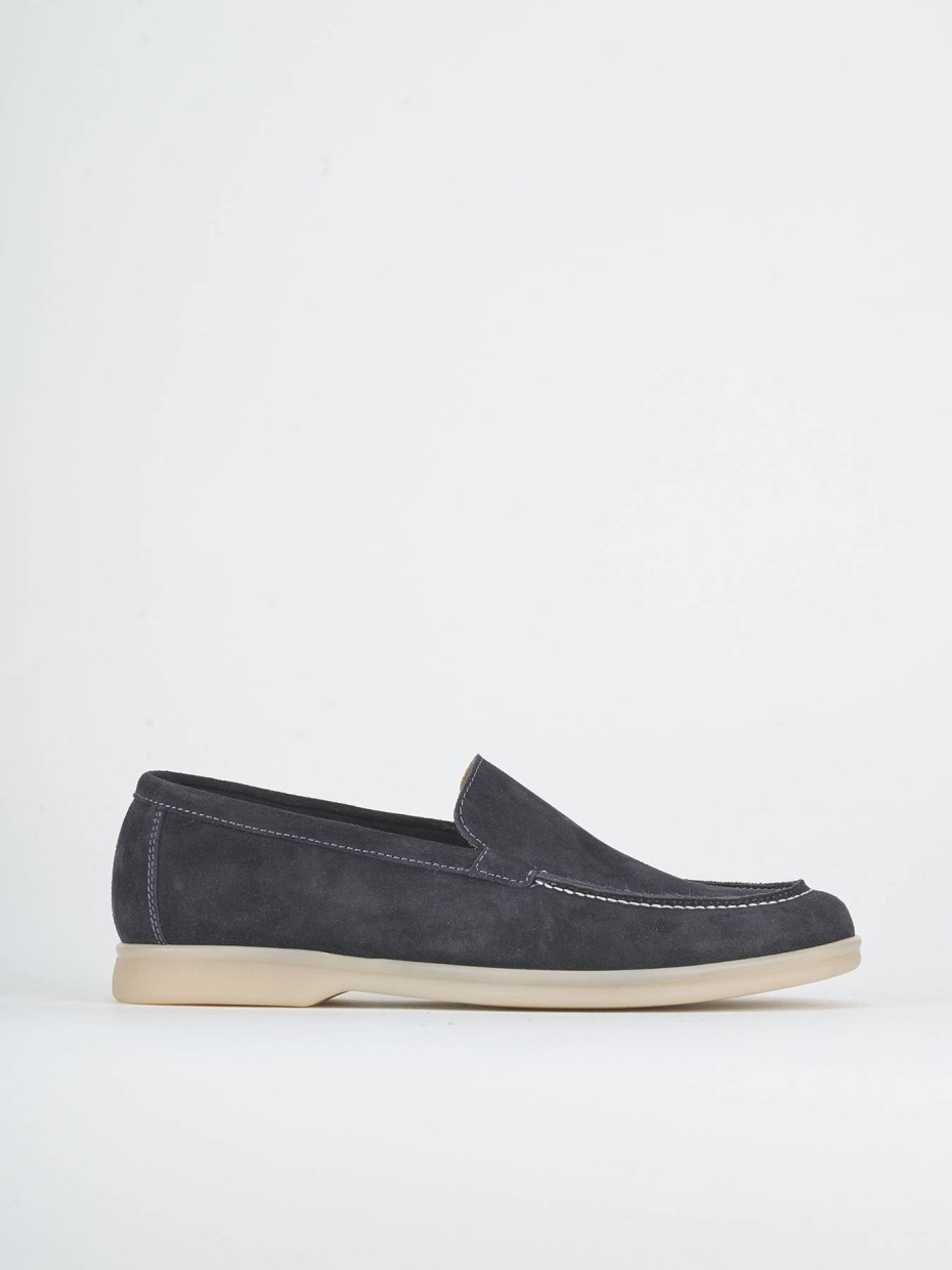 Mocasines azul ante