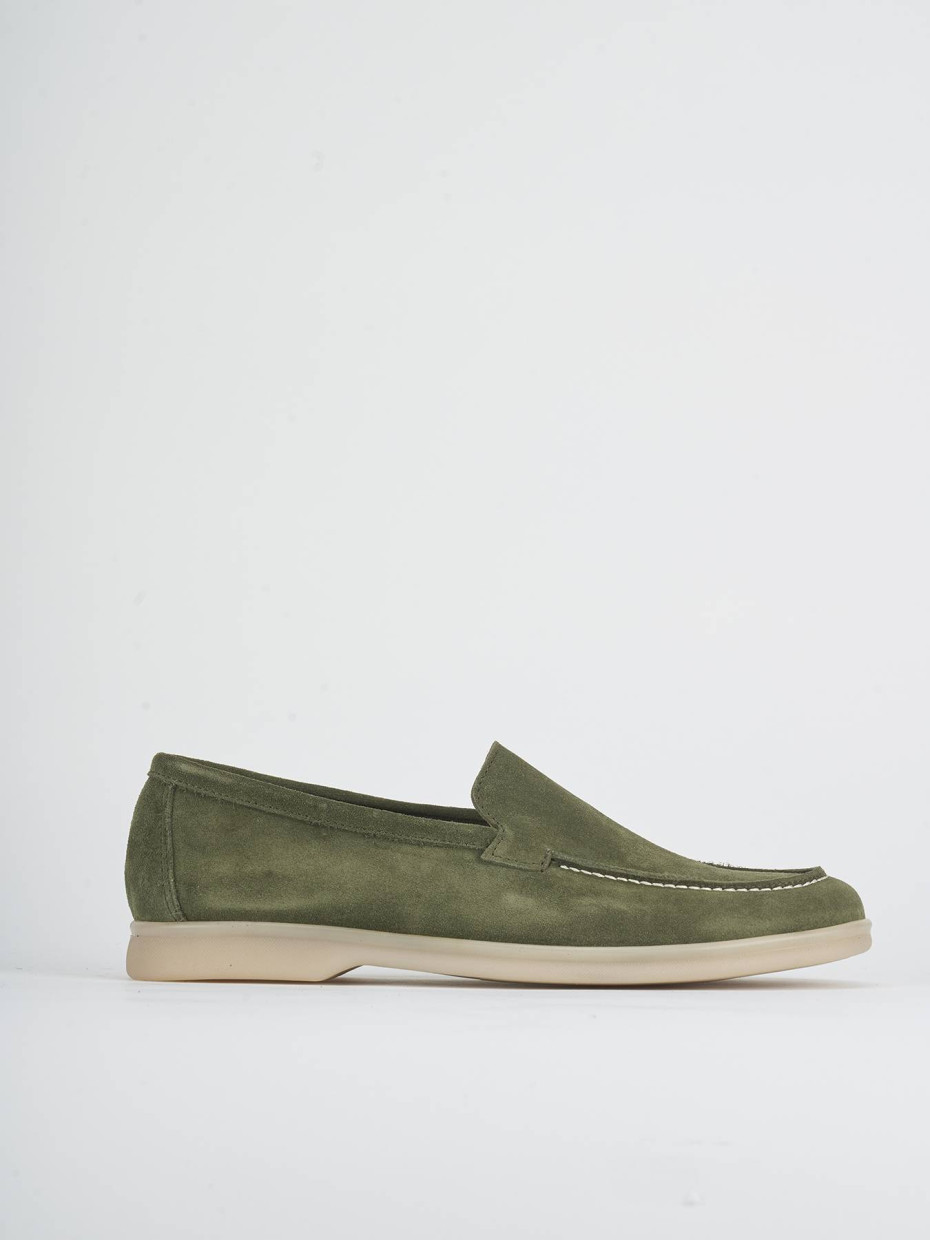 Mocasines verde ante