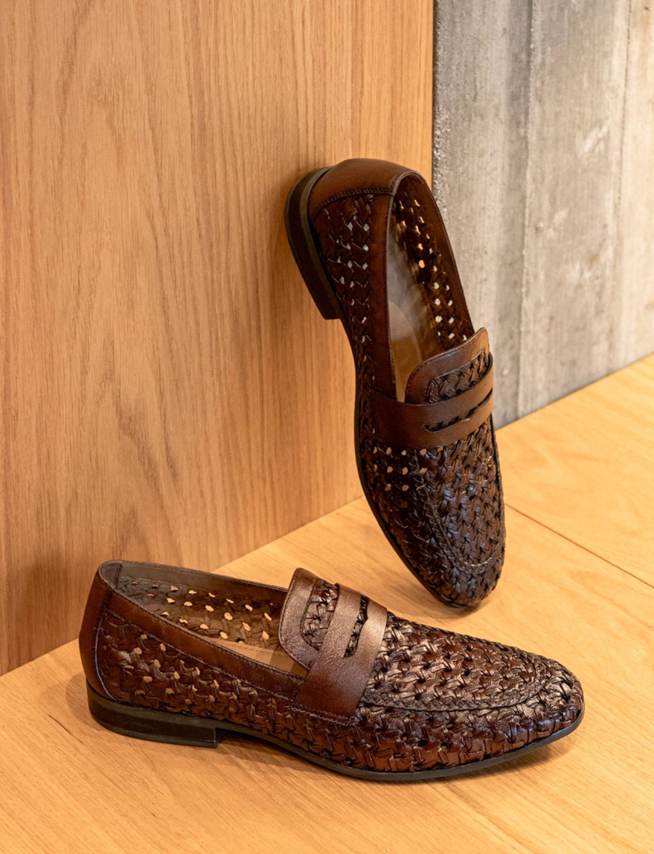 Mocasines marrón cuero