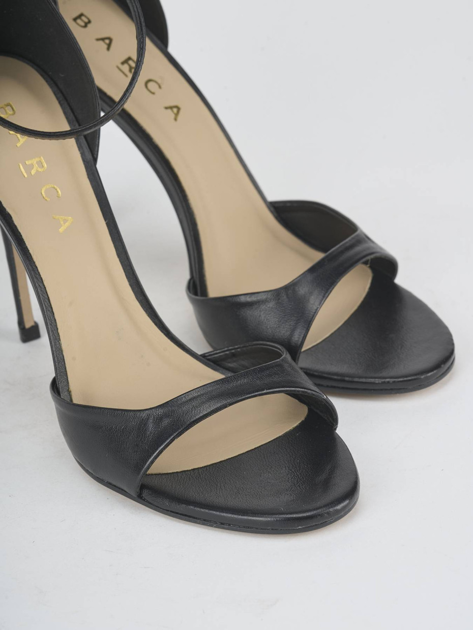Sandali tacco 10cm pelle nero