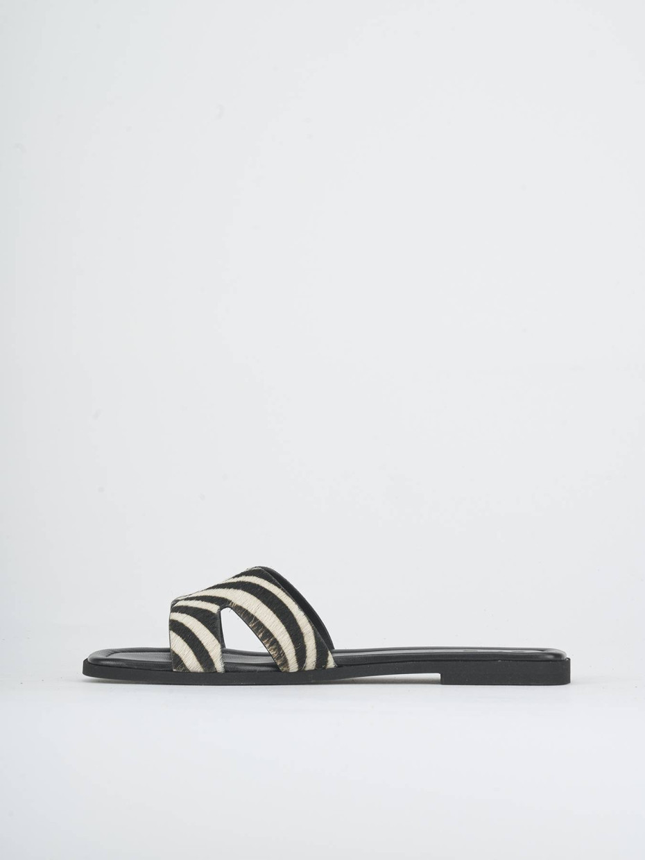 Slippers heel 1 cm multicolor horsy