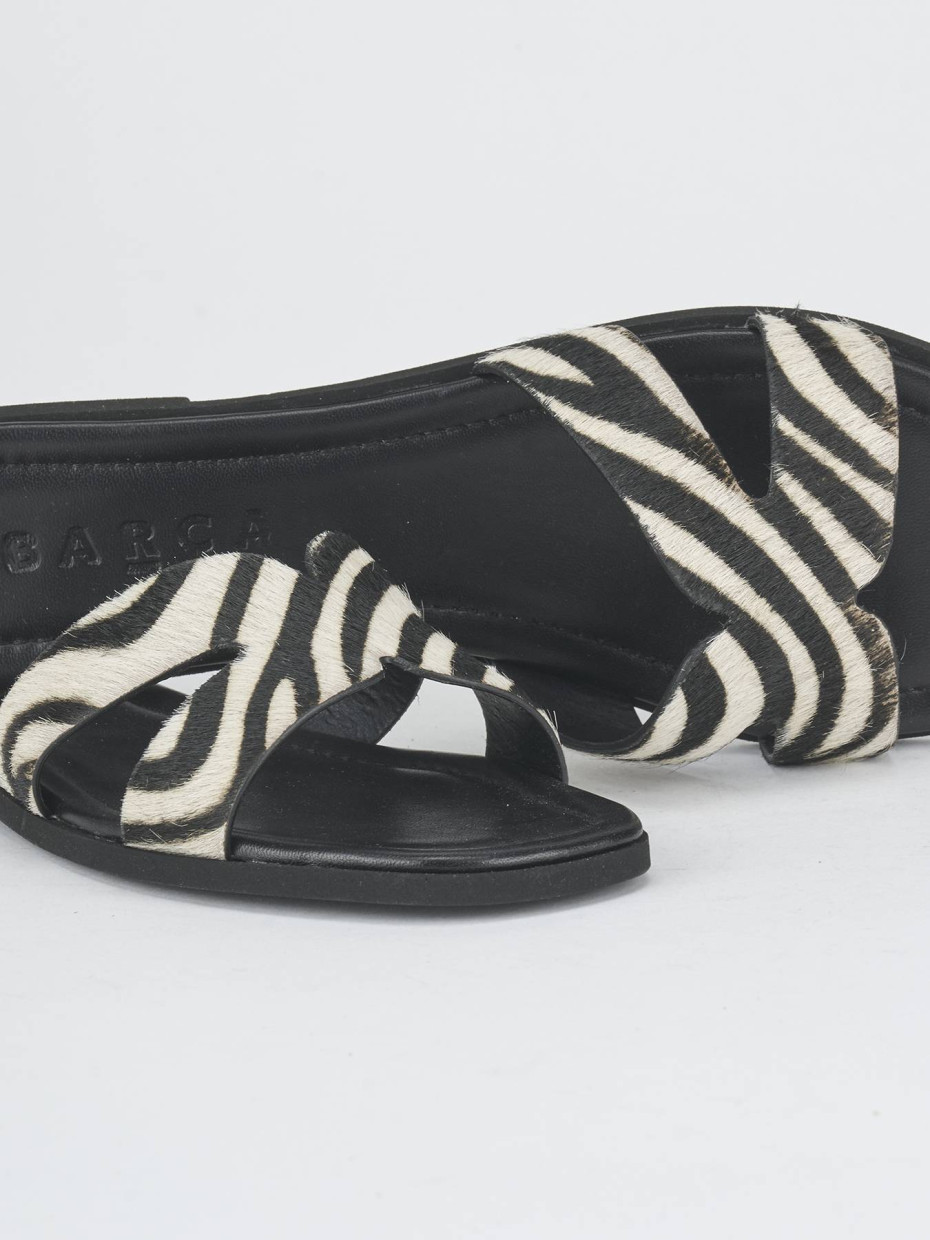 Slippers heel 1 cm multicolor horsy