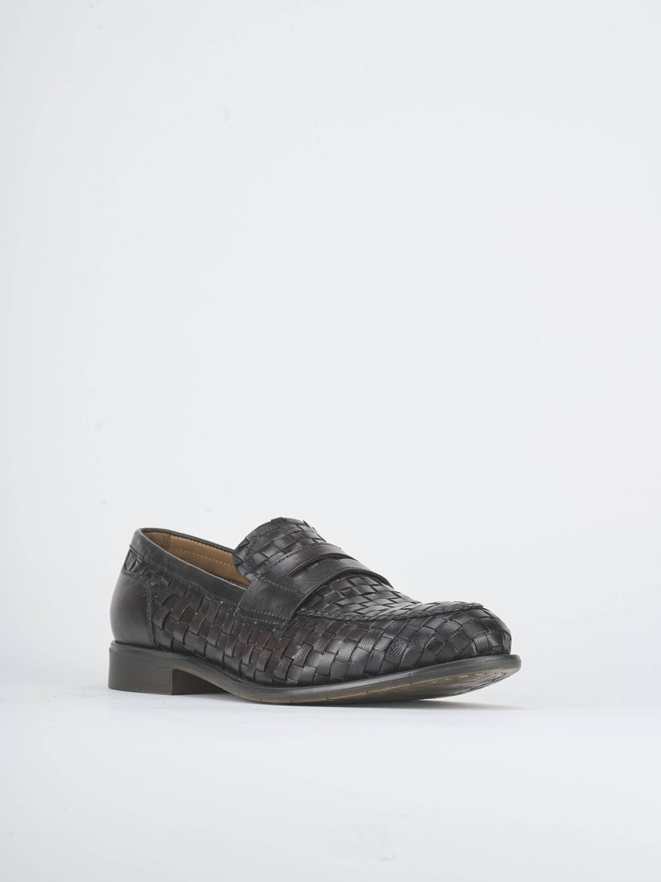 Mocasines marrón oscuro cuero