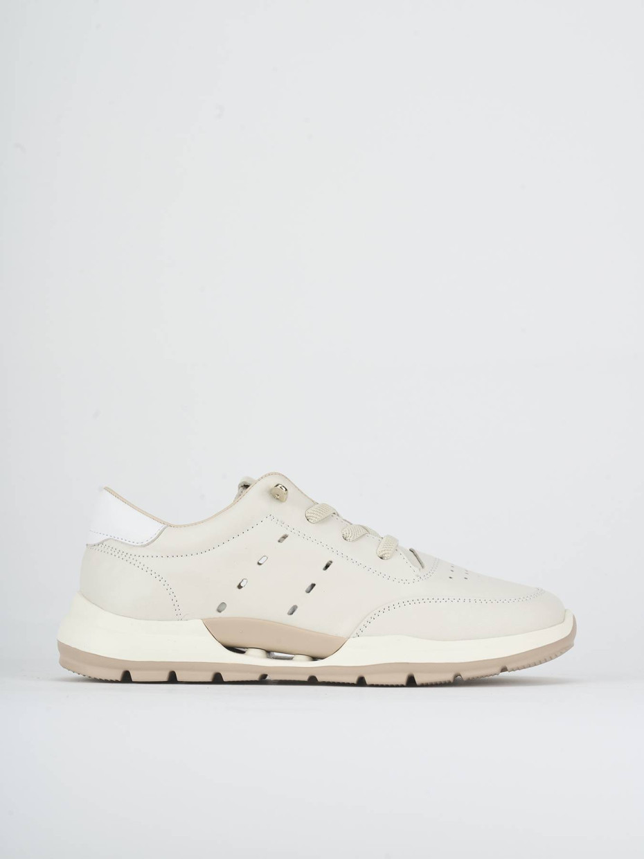 Zapatillas deportivas beis cuero