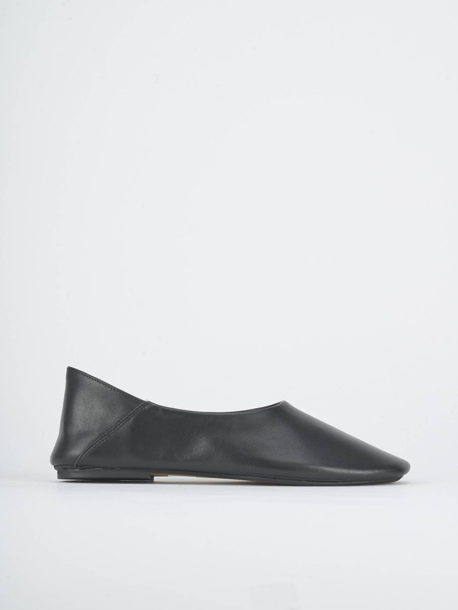 Ballerine tacco 1cm pelle nero