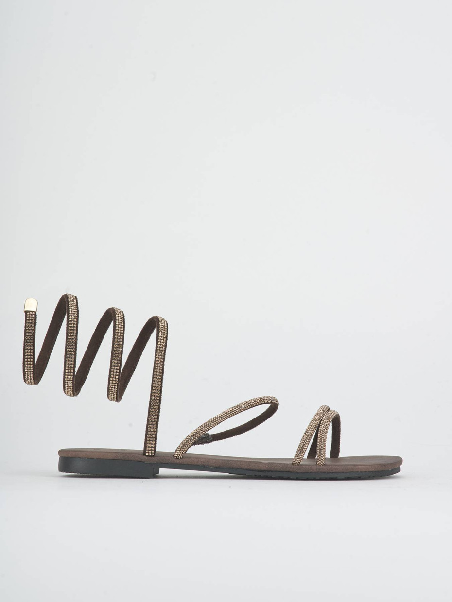 Sandali tacco 1cm pelle testa