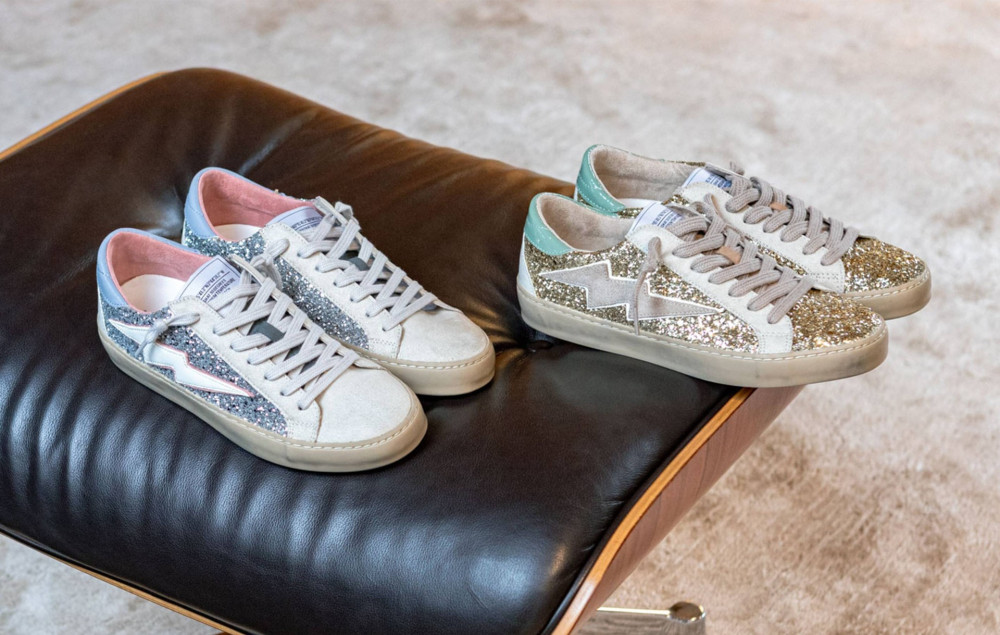 Sneakers heel 1 cm silver leather