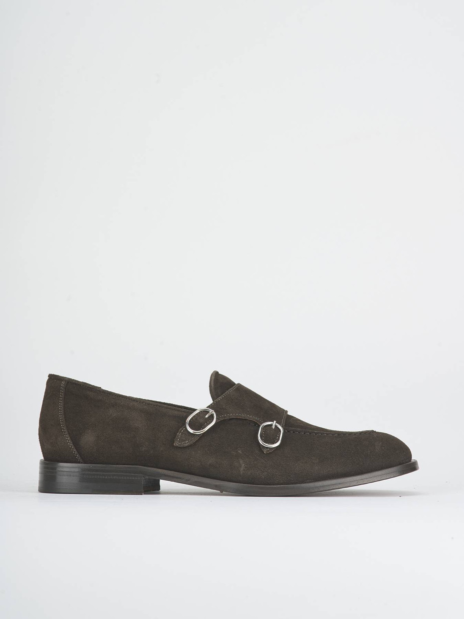 Lace-up shoes dark brown suede