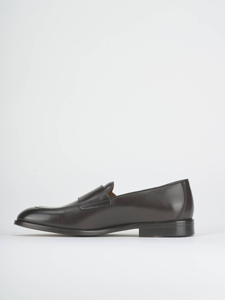 Lace-up shoes dark brown leather