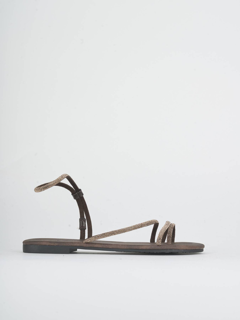 Sandali tacco 1cm pelle testa