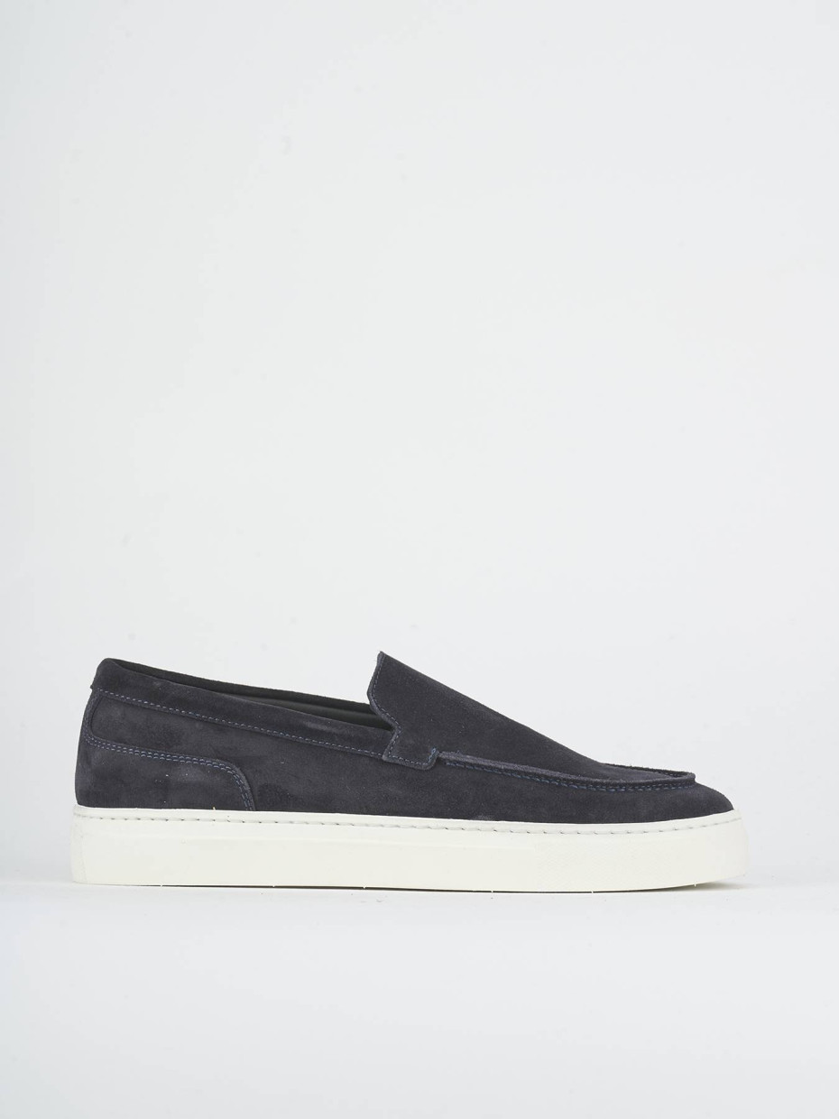 Mocasines azul ante