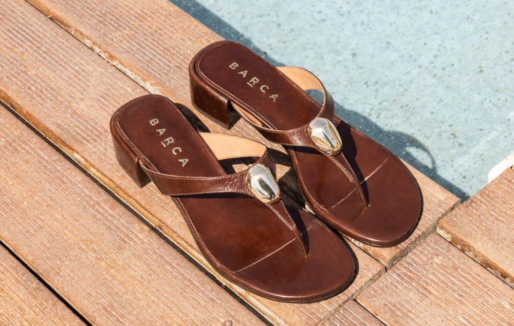 Mules tacón 3 cm marrón oscuro cuero