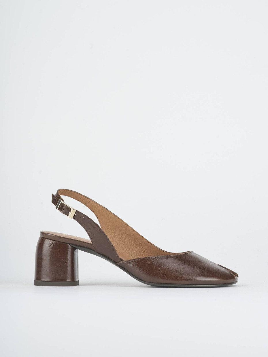 Sandali tacco 6cm pelle testa