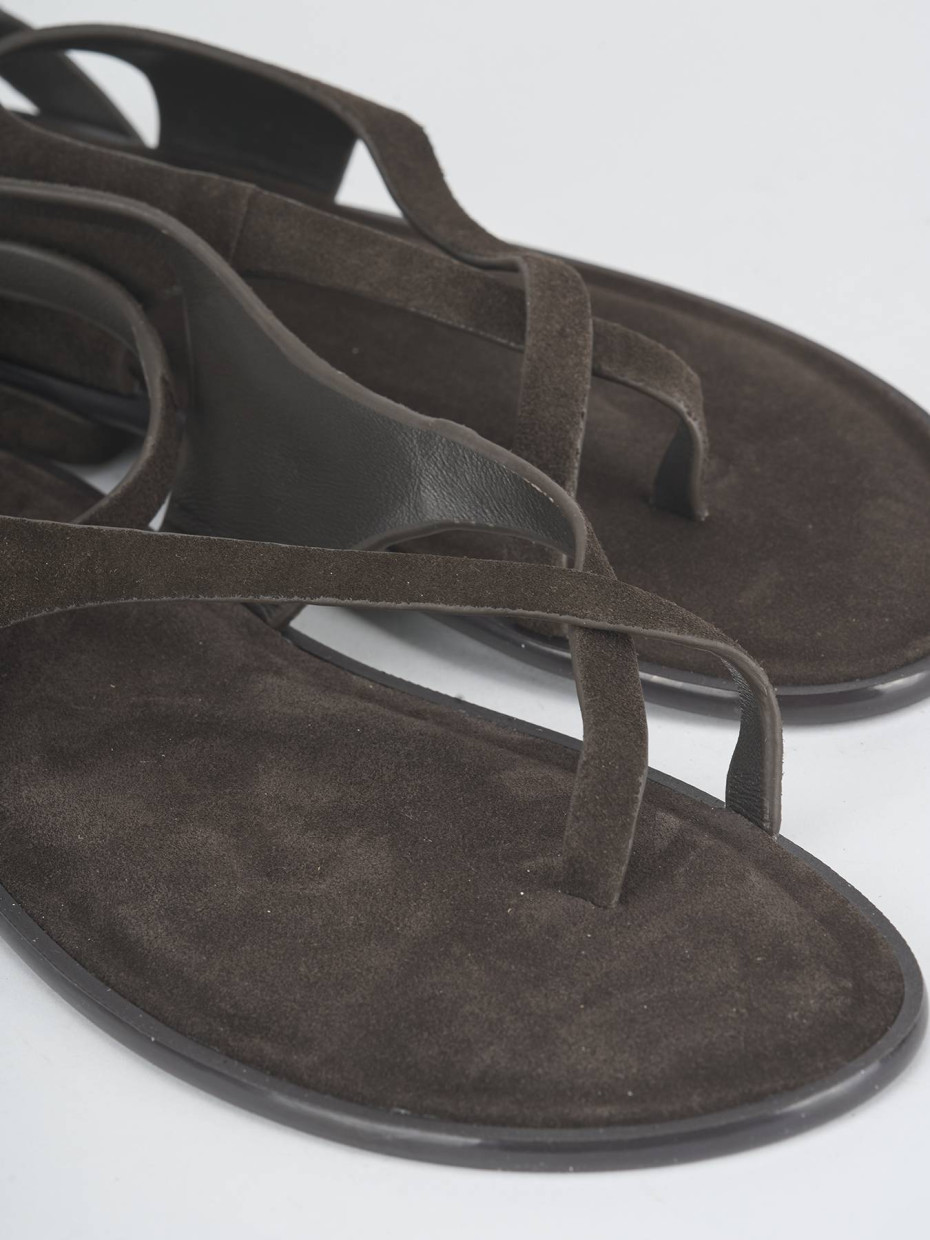 Sandali tacco 1cm camoscio testa