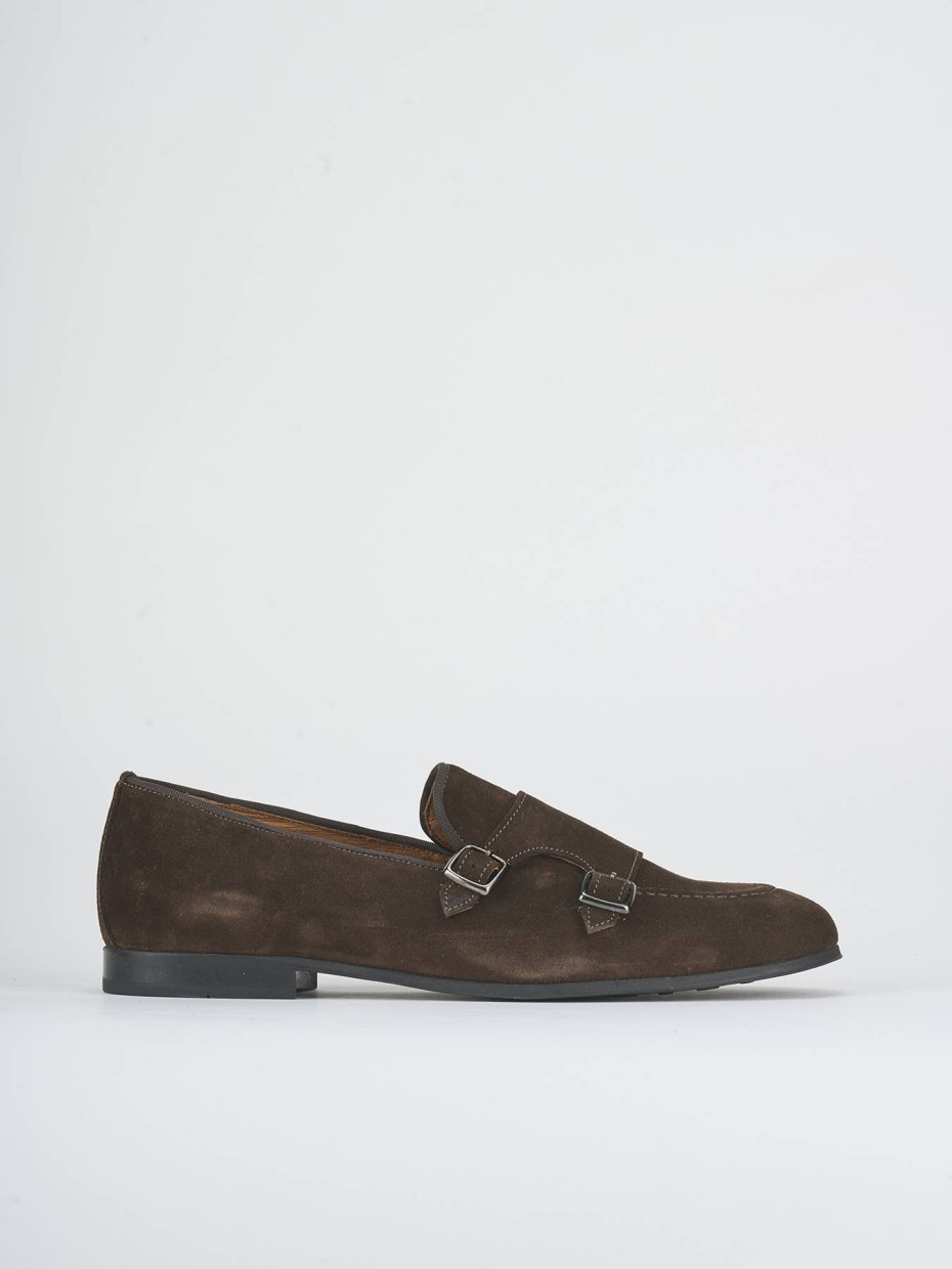Lace-up shoes dark brown suede