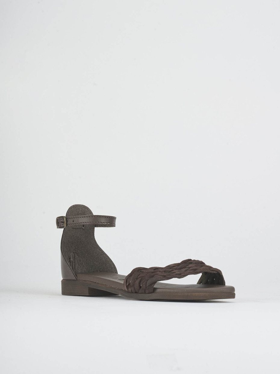 Sandali tacco 2cm camoscio testa