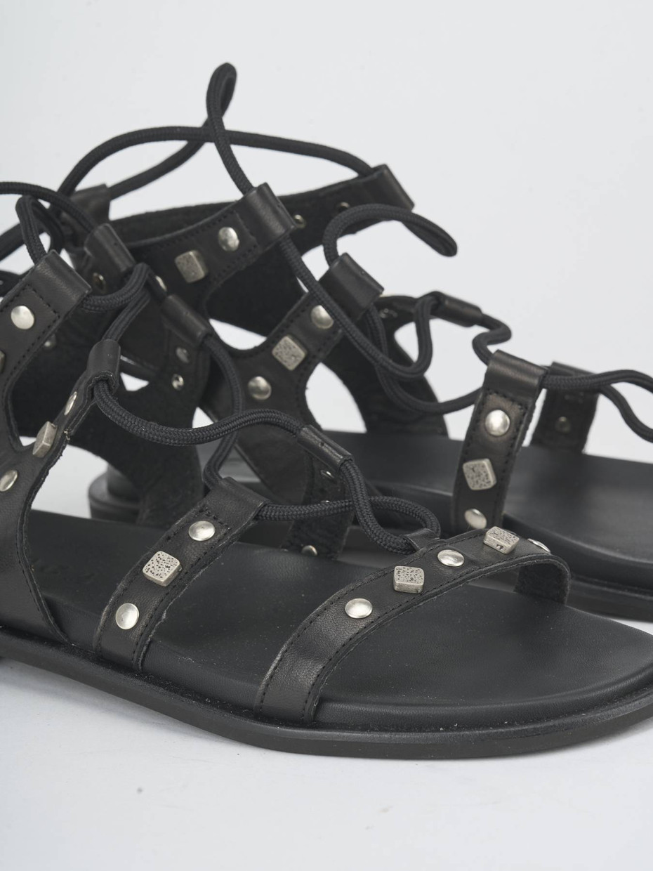 Sandali tacco 1cm pelle nero