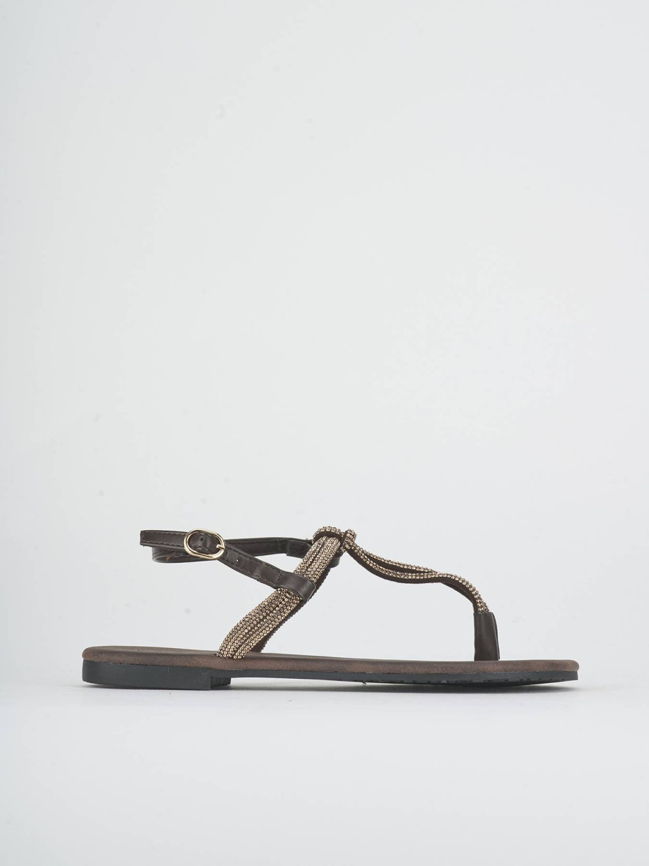 Sandali tacco 1cm pelle testa