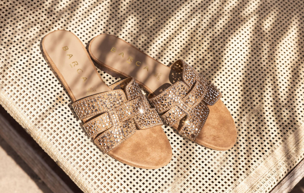 Mules tacón 1 cm marrón cuero