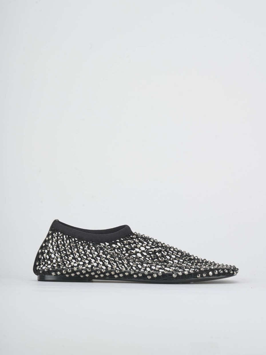 Bailarinas tacón 1 cm negro cuero