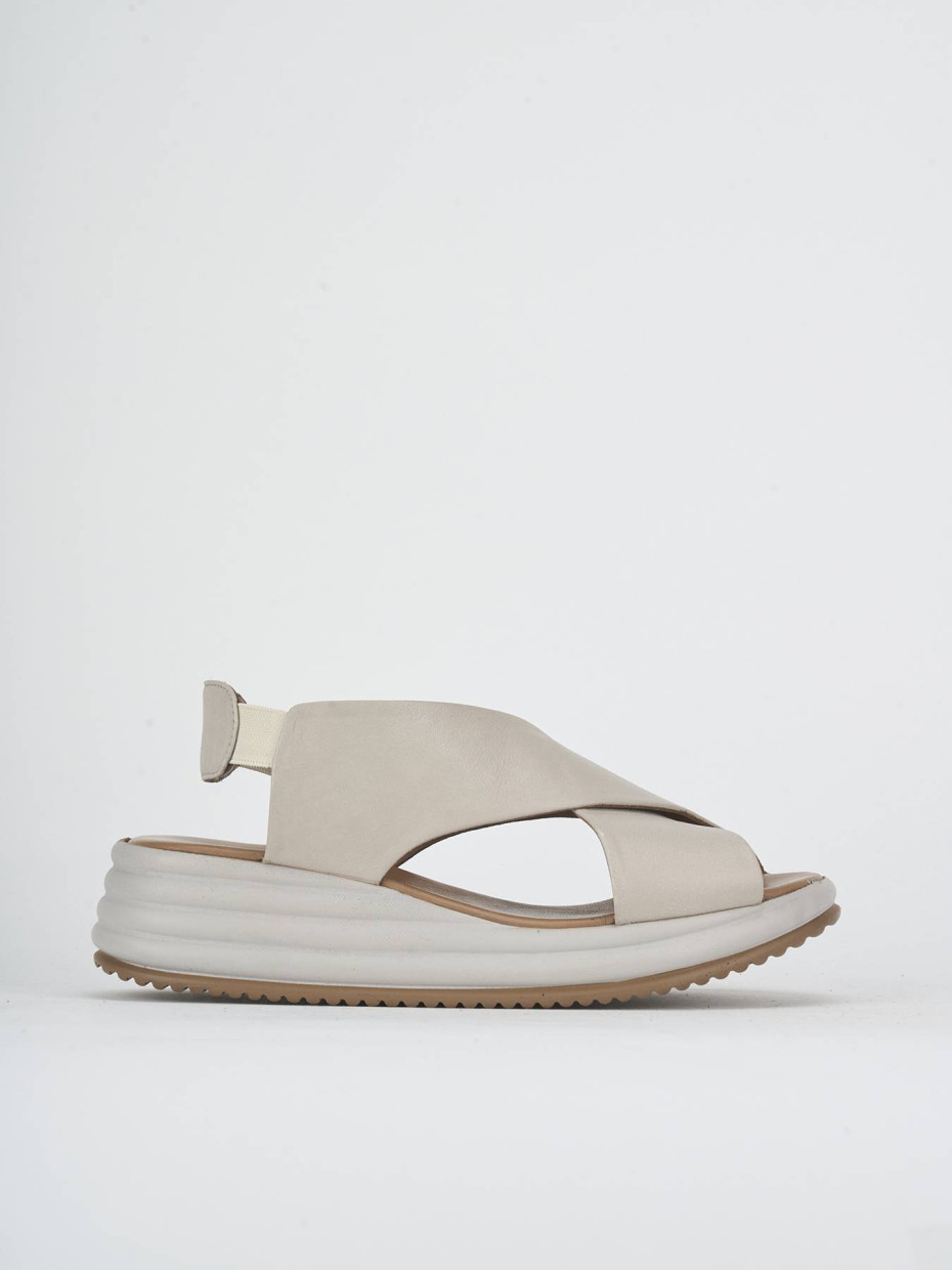 Wedge heels heel 5 cm grey leather