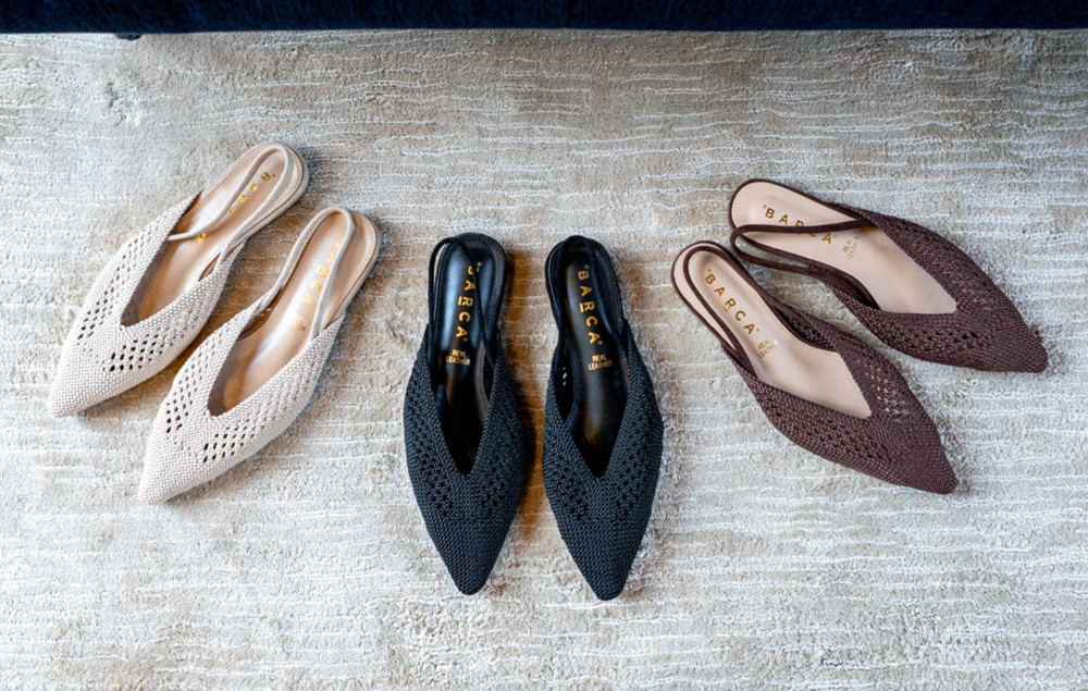Flat shoes heel 1 cm black fabric