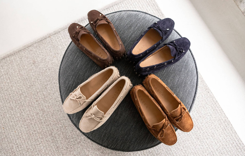 Mocasines tacón 1 cm marrón ante