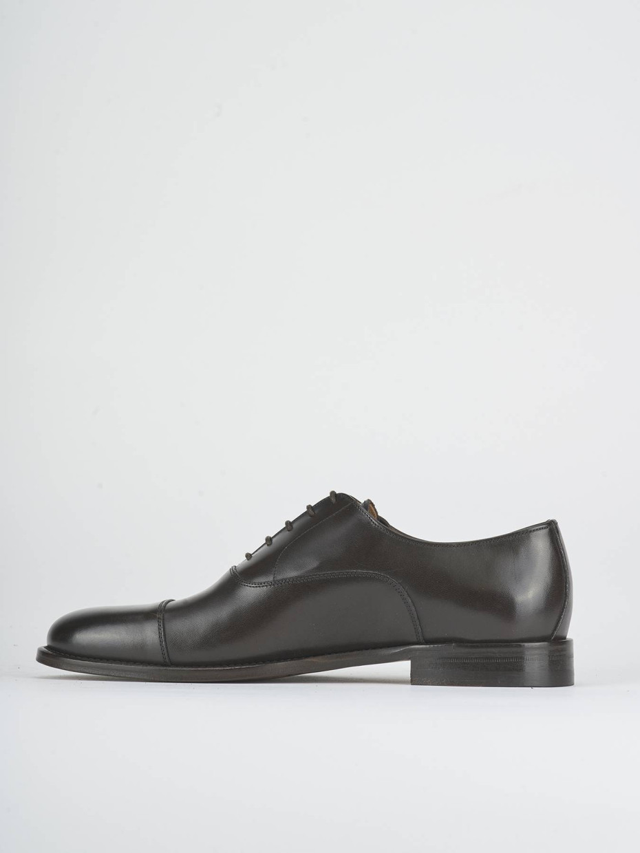 Lace-up shoes dark brown leather