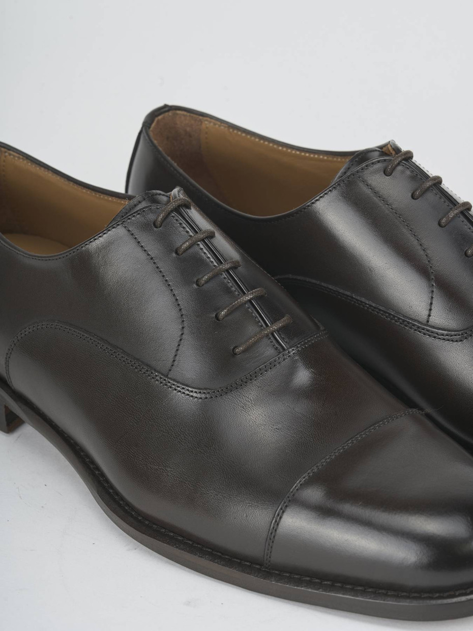 Lace-up shoes dark brown leather